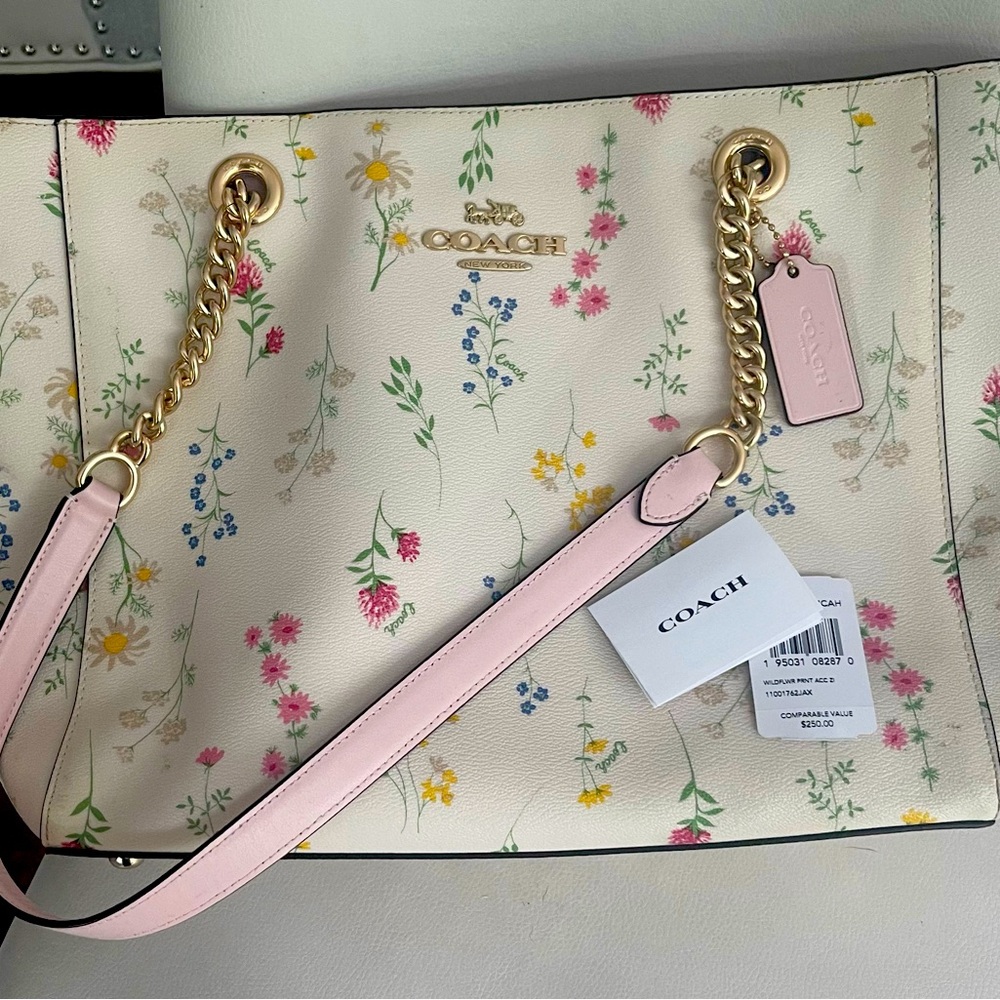 Coach Marlie Tote with spaced wildflower print